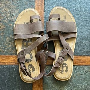 Brown Sorel sandals, 6.5
